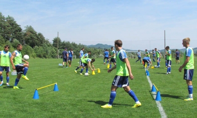 Тренировка перед матчем со «Славией»